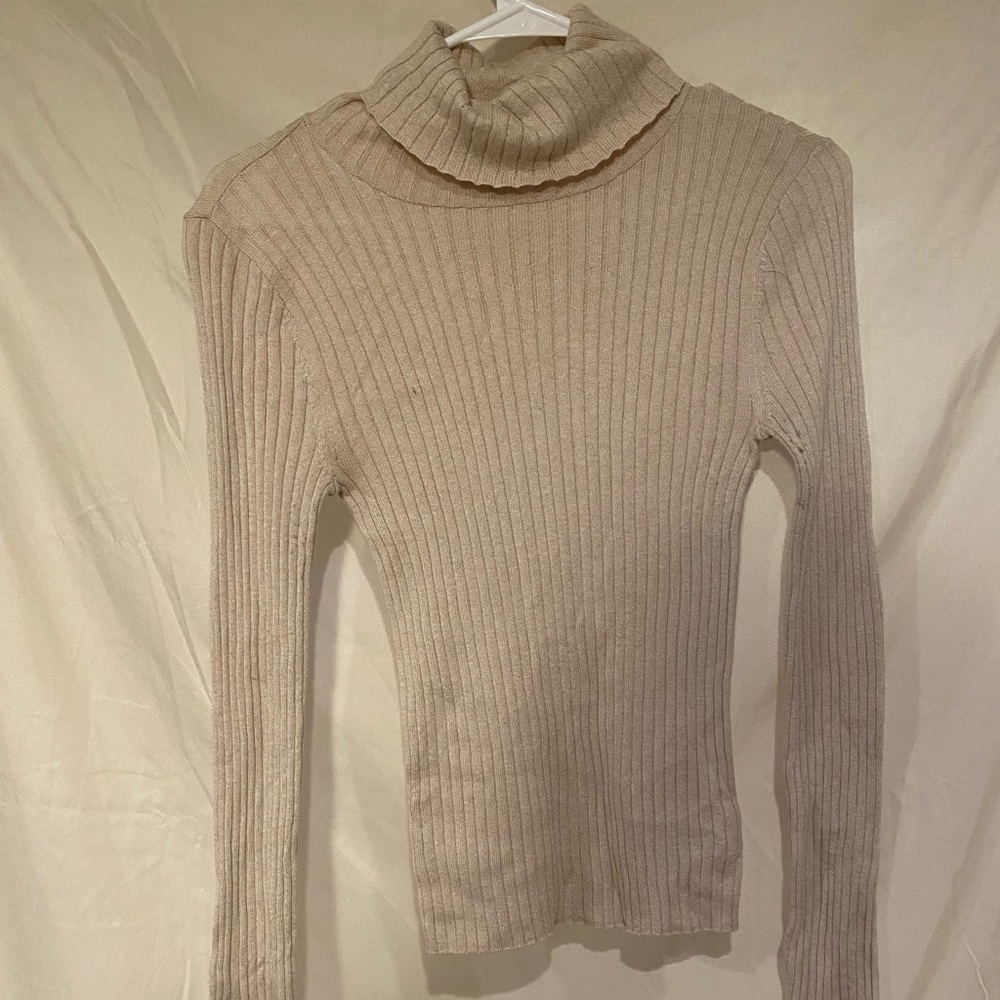 Oatmeal long sleeve mock neck